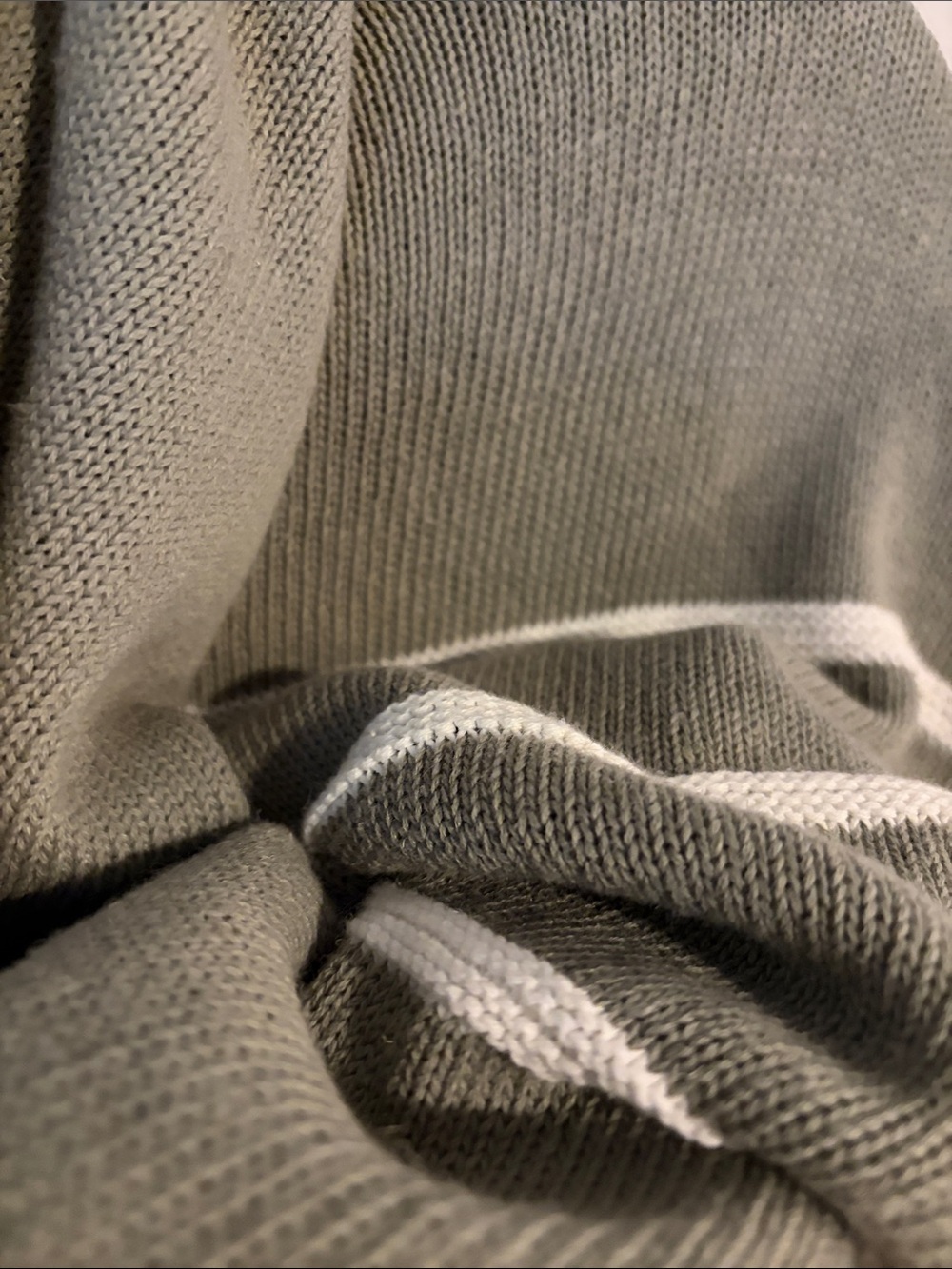 C&C CALIFORNIA | Linen Olive & White Striped Knit Hoodie Sweater - Picture 11 of 14